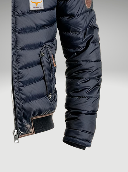 Men's Quilted Stand Collar Jacket