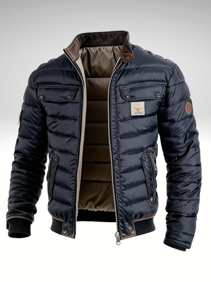 Men's Quilted Stand Collar Jacket