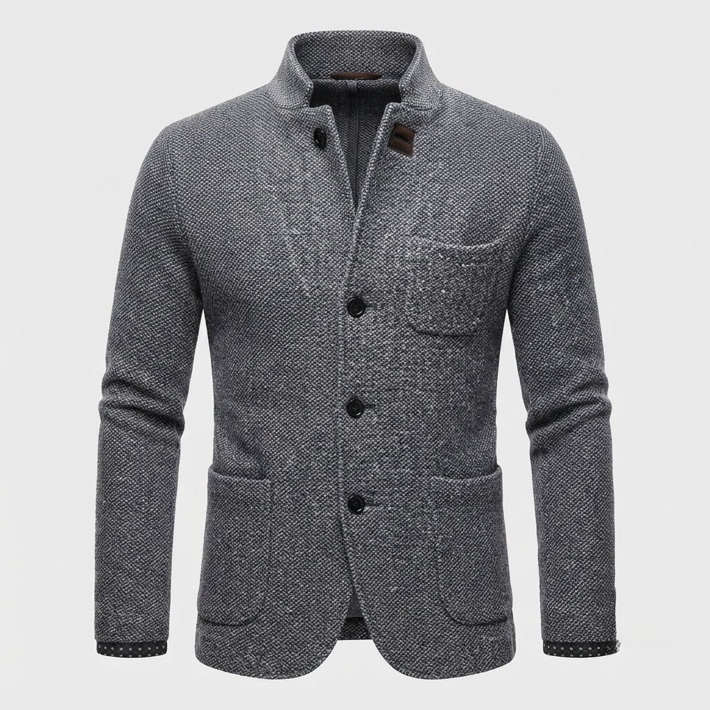 Men's Retro Wool Blend Cardigan Jacket
