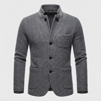 Men's Retro Wool Blend Cardigan Jacket