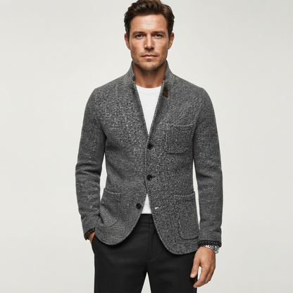 Men's Retro Wool Blend Cardigan Jacket