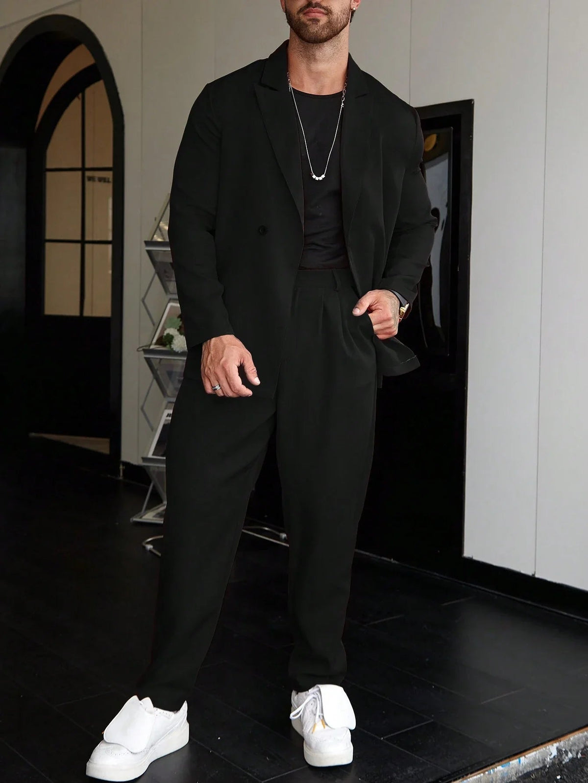 Men’s Slim Fit Two-Piece Tailored Business Suit Set