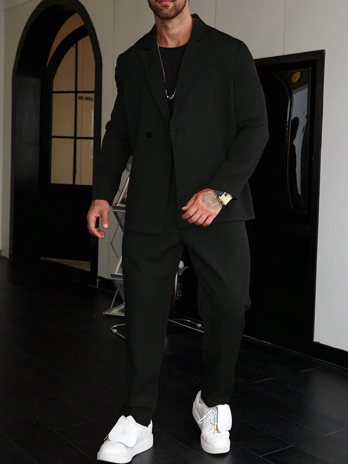 Men’s Slim Fit Two-Piece Tailored Business Suit Set