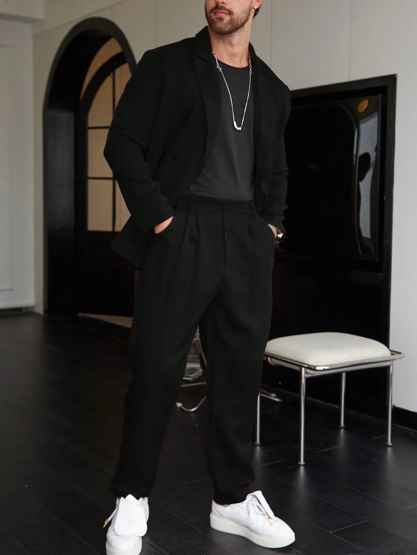 Men’s Slim Fit Two-Piece Tailored Business Suit Set