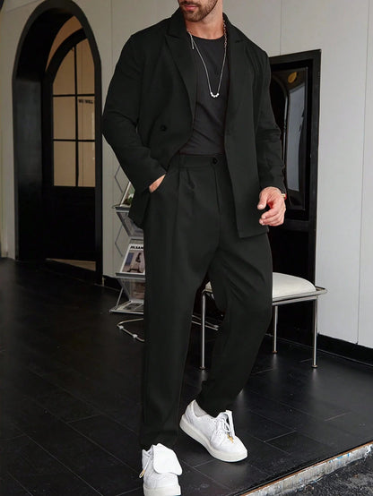 Men’s Slim Fit Two-Piece Tailored Business Suit Set