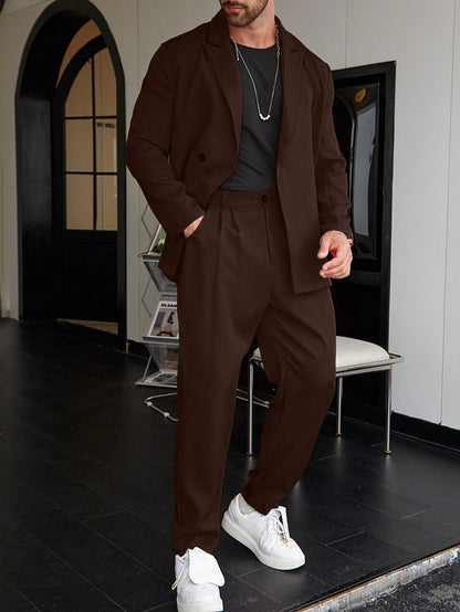 Men’s Slim Fit Two-Piece Tailored Business Suit Set