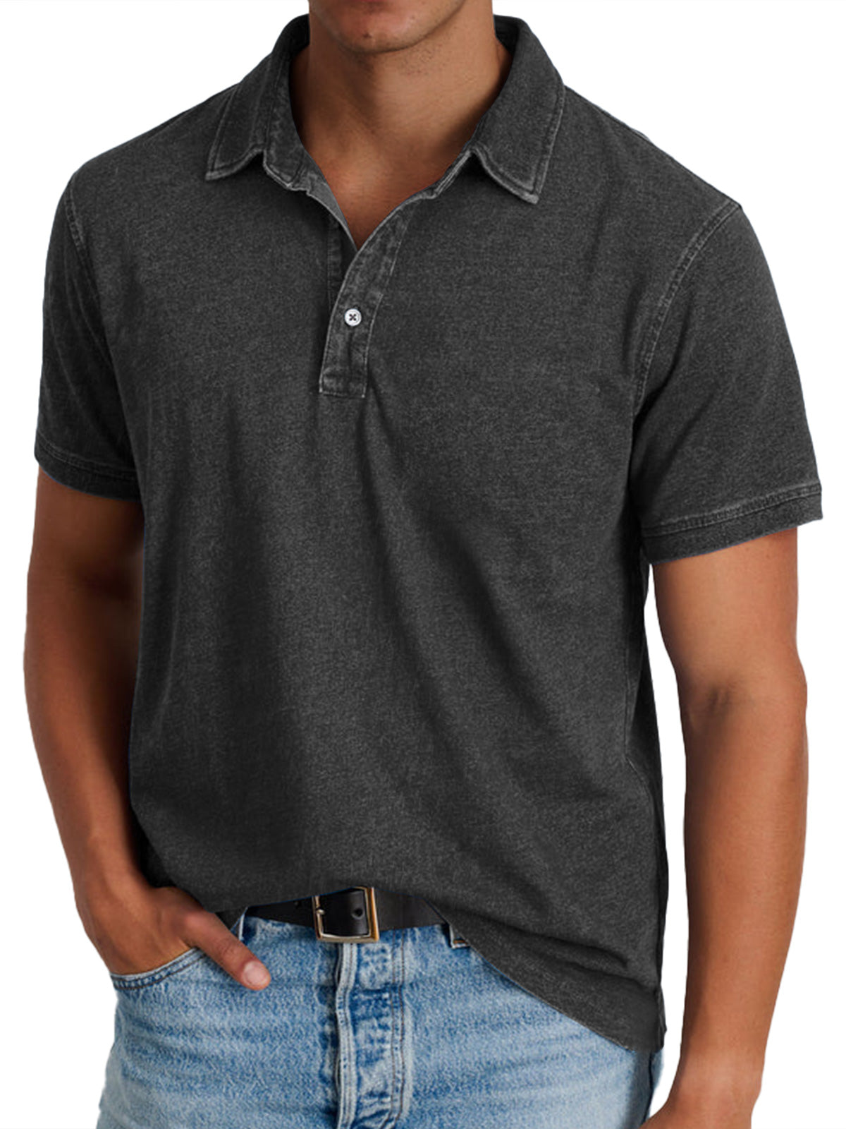 Men's Structured Collar Polo Shirt