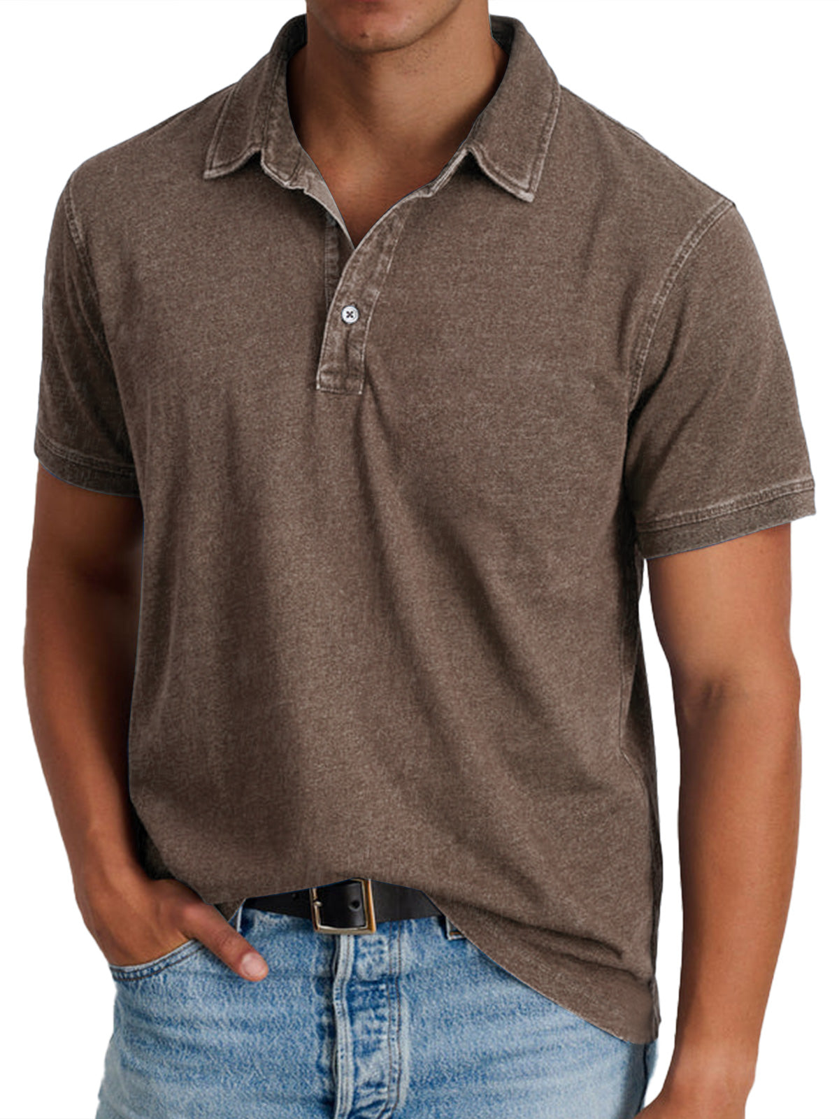 Men's Structured Collar Polo Shirt
