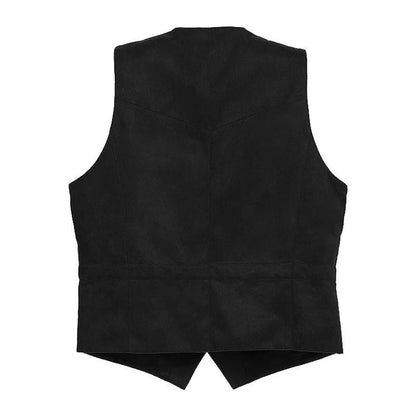 Men's Tailored Faux Leather Vest