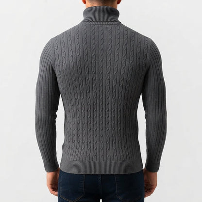 Men's Turtleneck Jumper Long Sleeve Casual Knit Top
