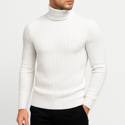 Men's Turtleneck Jumper Long Sleeve Casual Knit Top