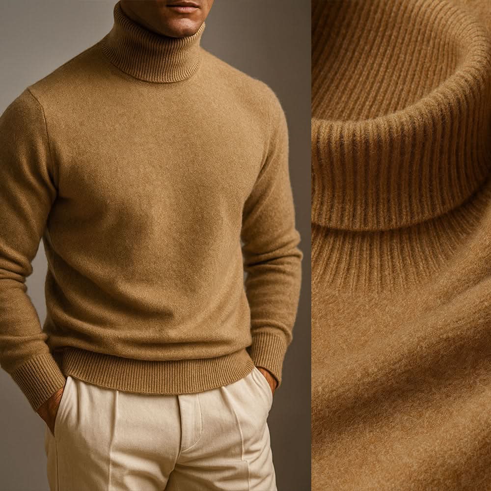 Men's Turtleneck Luxury Knit Sweater