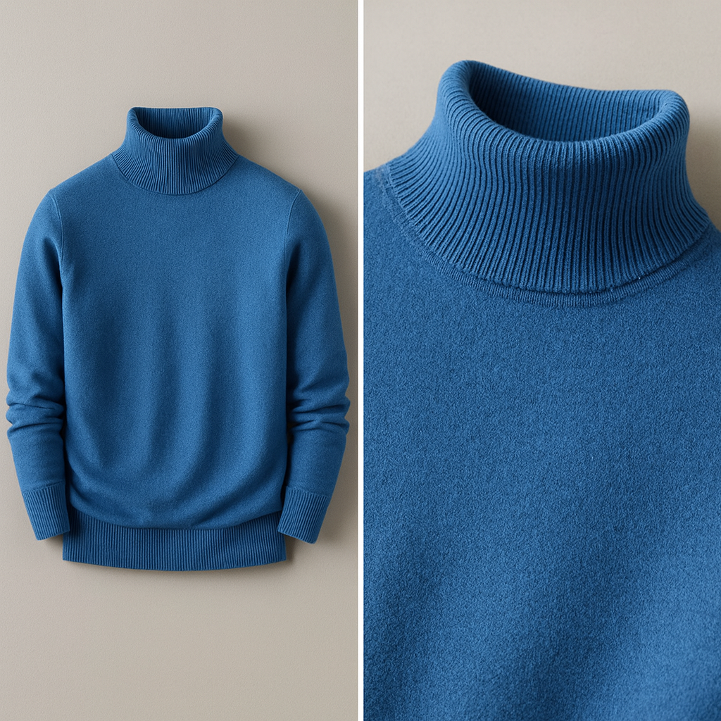 Men's Turtleneck Luxury Knit Sweater