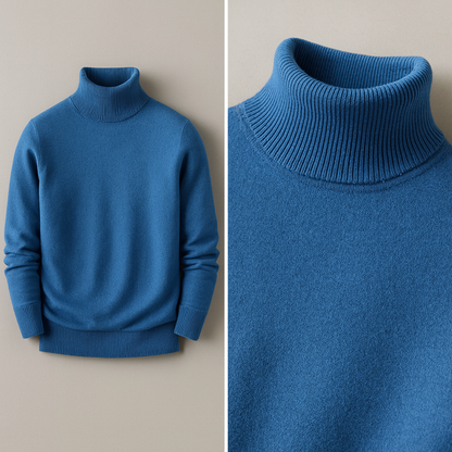 Men's Turtleneck Luxury Knit Sweater