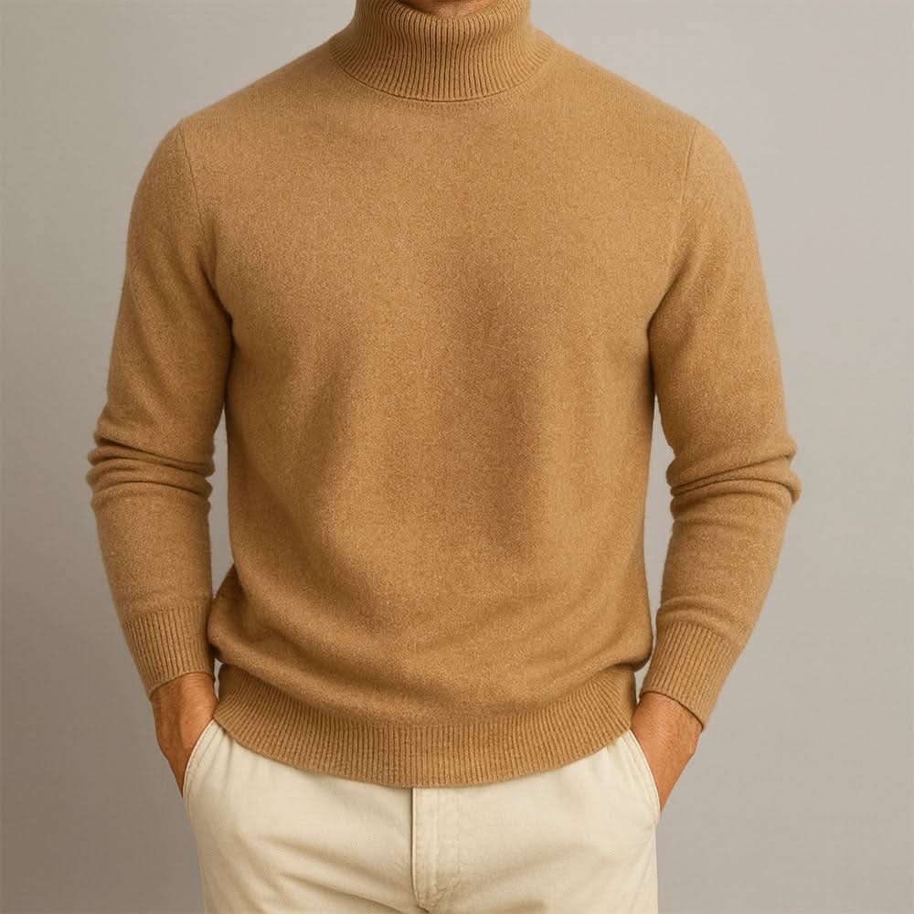 Men's Turtleneck Luxury Knit Sweater