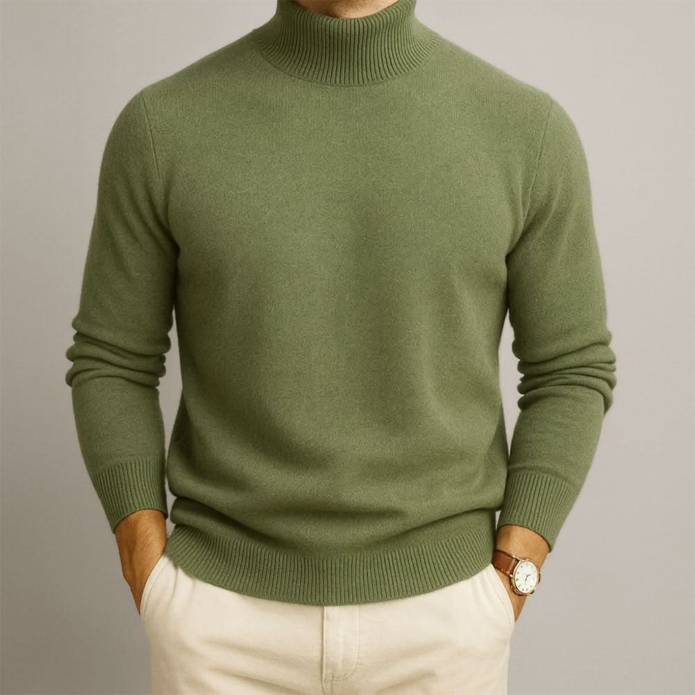 Men's Turtleneck Luxury Knit Sweater