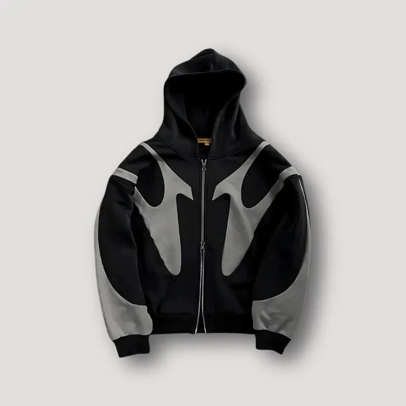 Men's Urban Patchwork Zip Hoodie