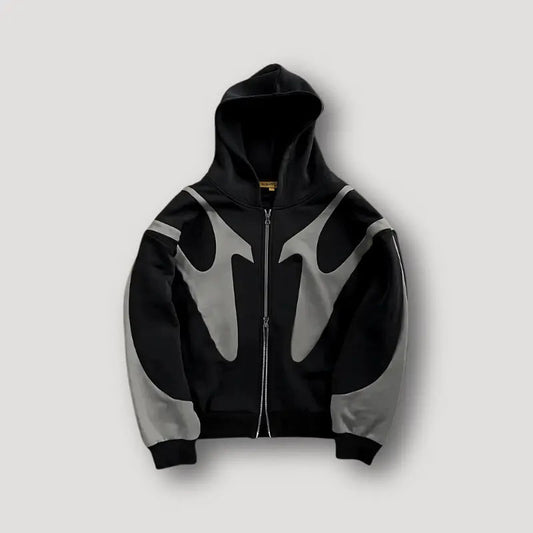 Men's Urban Patchwork Zip Hoodie