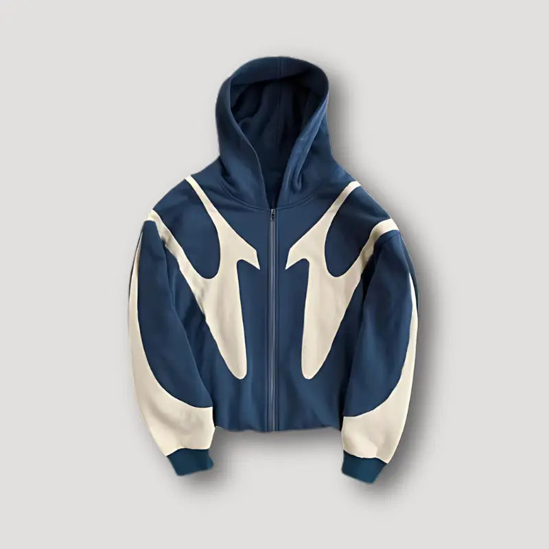 Men's Urban Patchwork Zip Hoodie