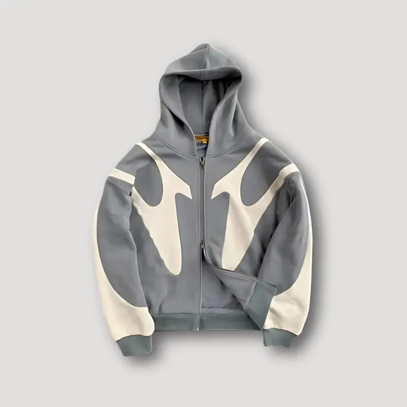Men's Urban Patchwork Zip Hoodie