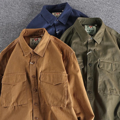 Men's Utility Style Casual Shirt