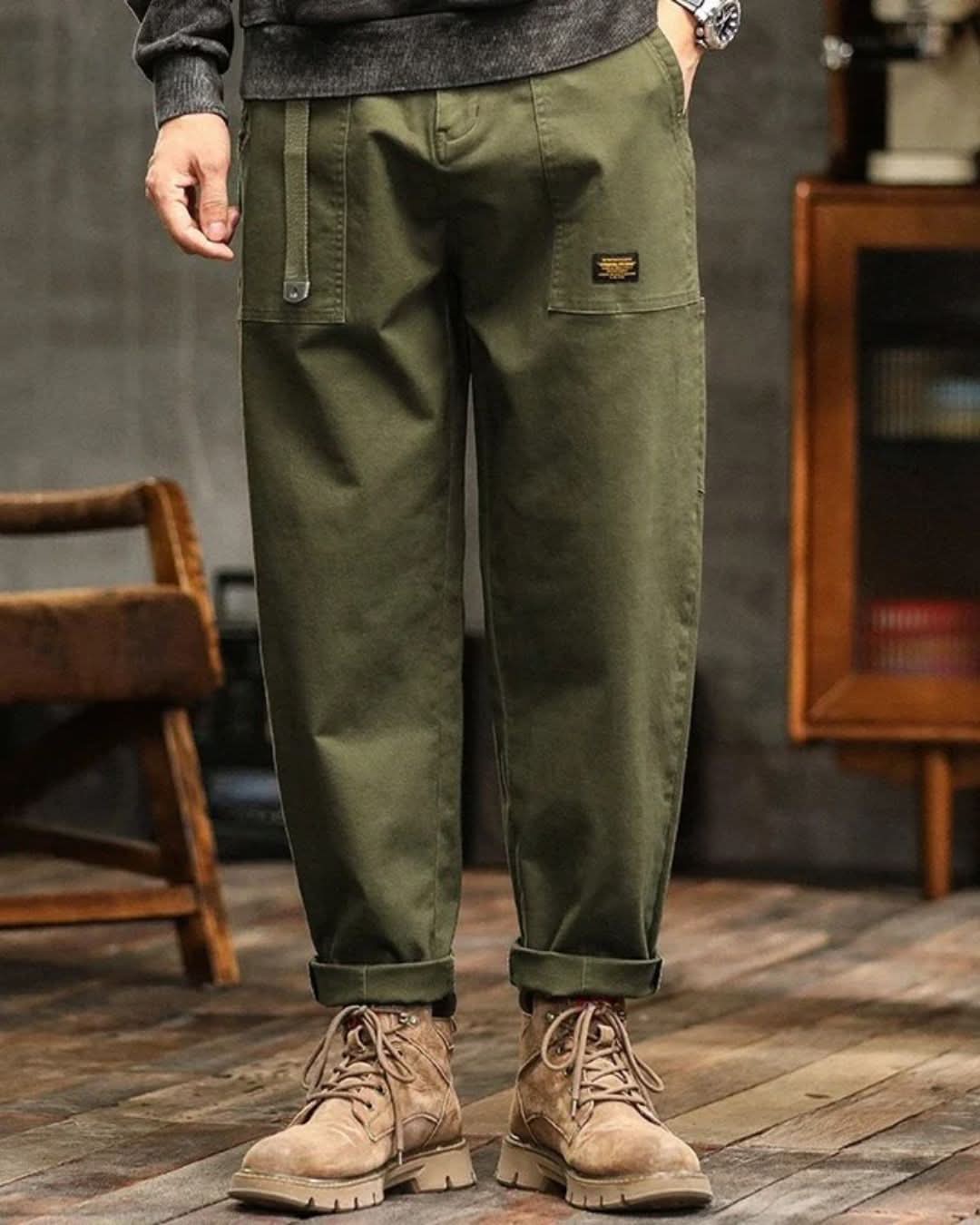 Men's Vintage Wash Cargo Trousers