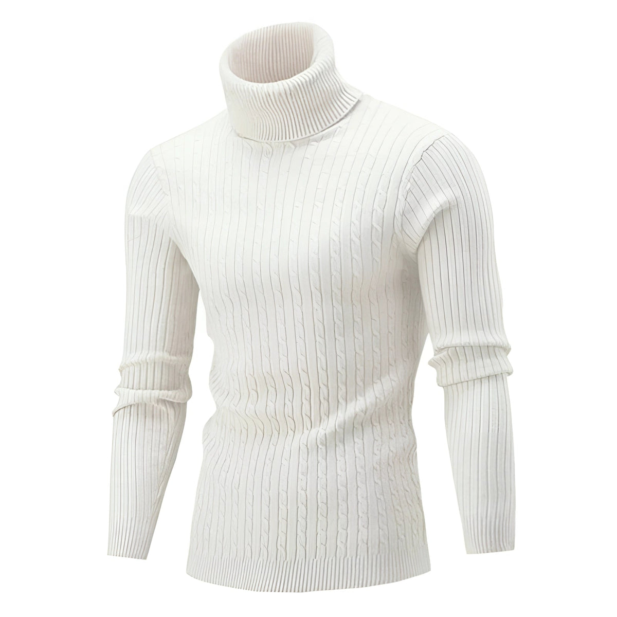 Men's Warm Cable Knit Turtleneck Sweater