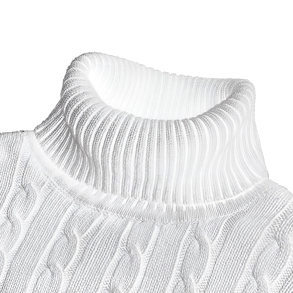 Men's Warm Cable Knit Turtleneck Sweater