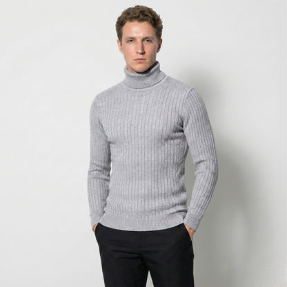 Men's Warm Cable Knit Turtleneck Sweater
