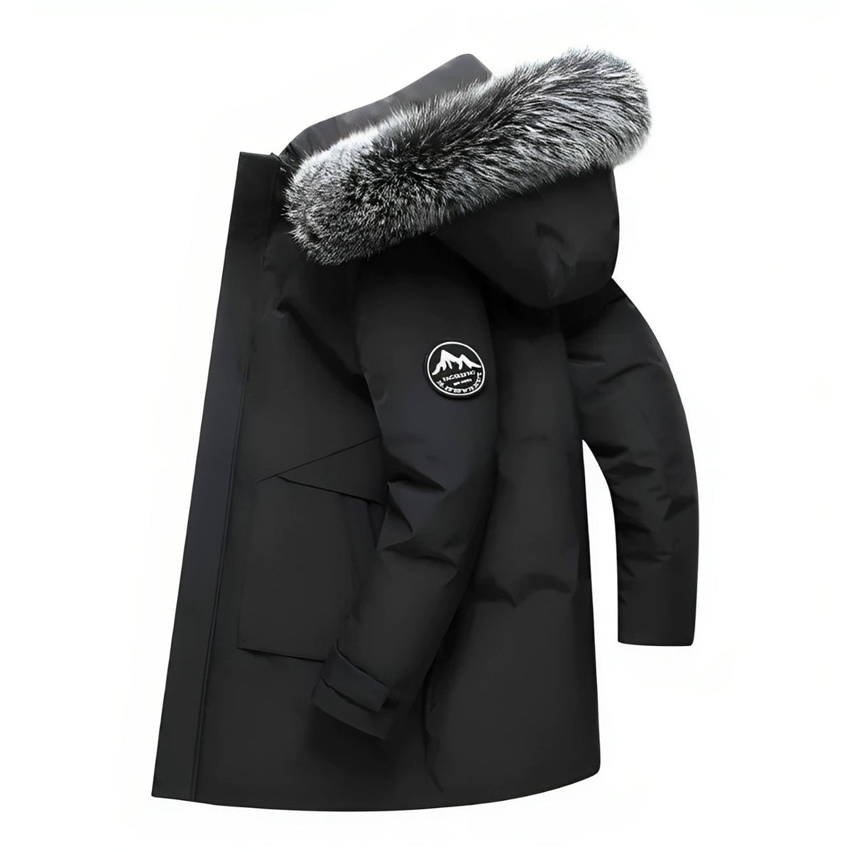 Men's Water-Repellent Winter Parka Jacket with Hood
