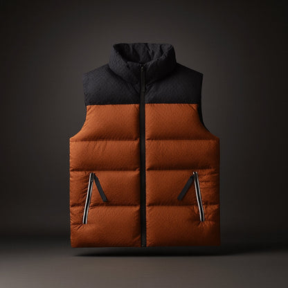 Men's Waterproof High-Neck Puffer Gilet Sleeveless Vest