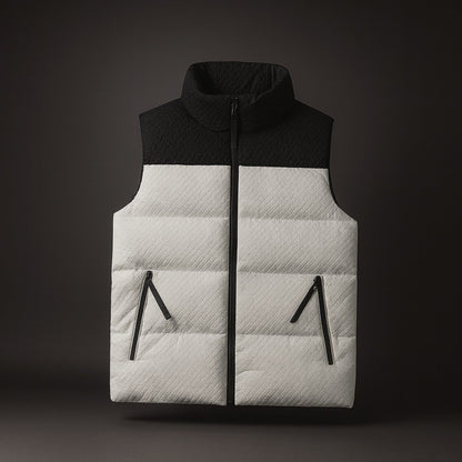 Men's Waterproof High-Neck Puffer Gilet Sleeveless Vest