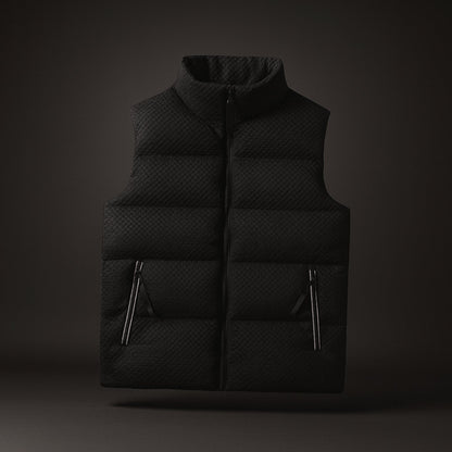 Men's Waterproof High-Neck Puffer Gilet Sleeveless Vest