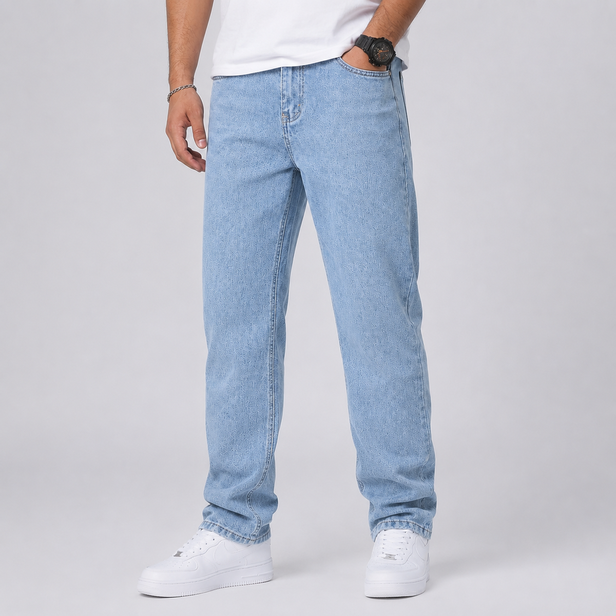 Men's Wide Leg Loose Fit Jeans