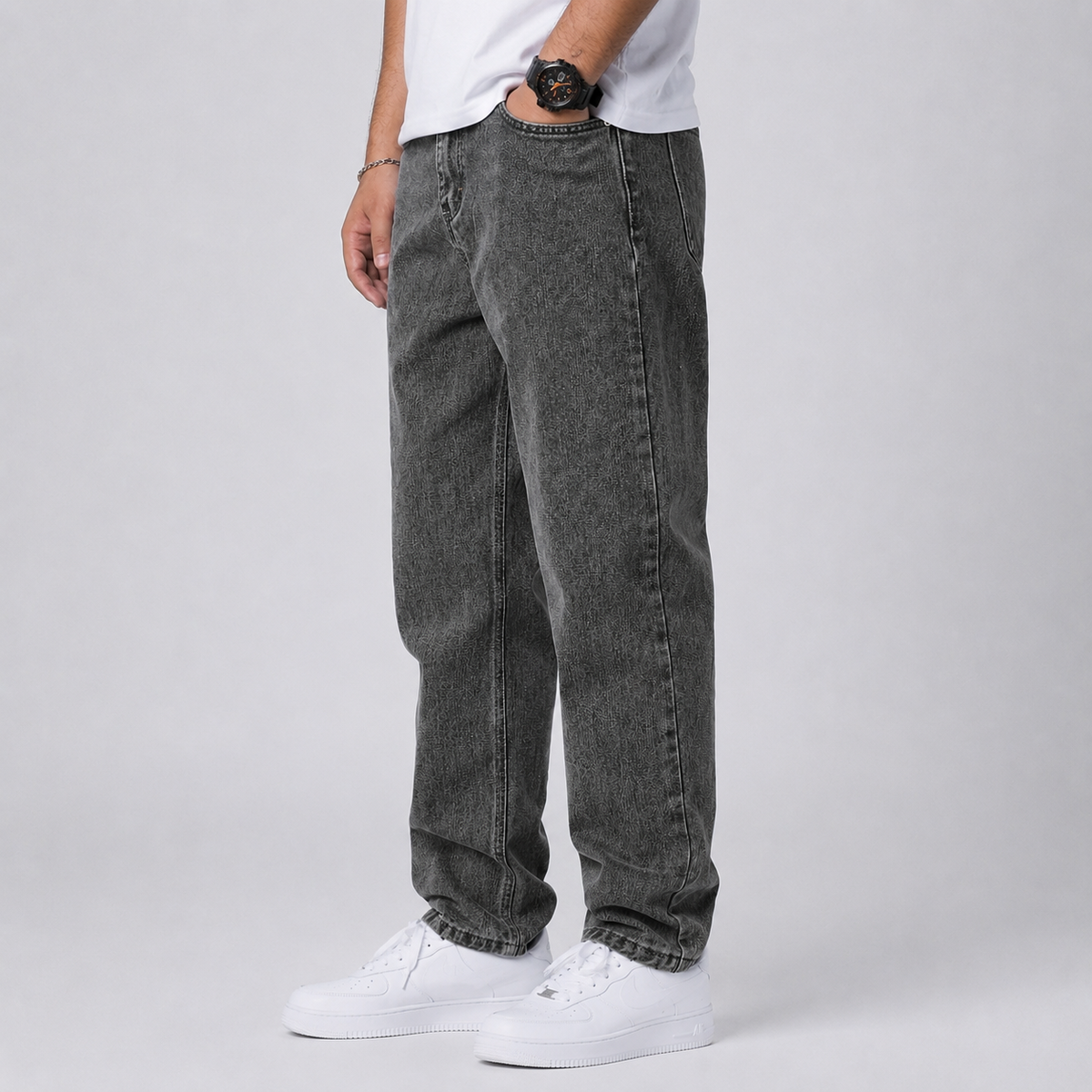 Men's Wide Leg Loose Fit Jeans