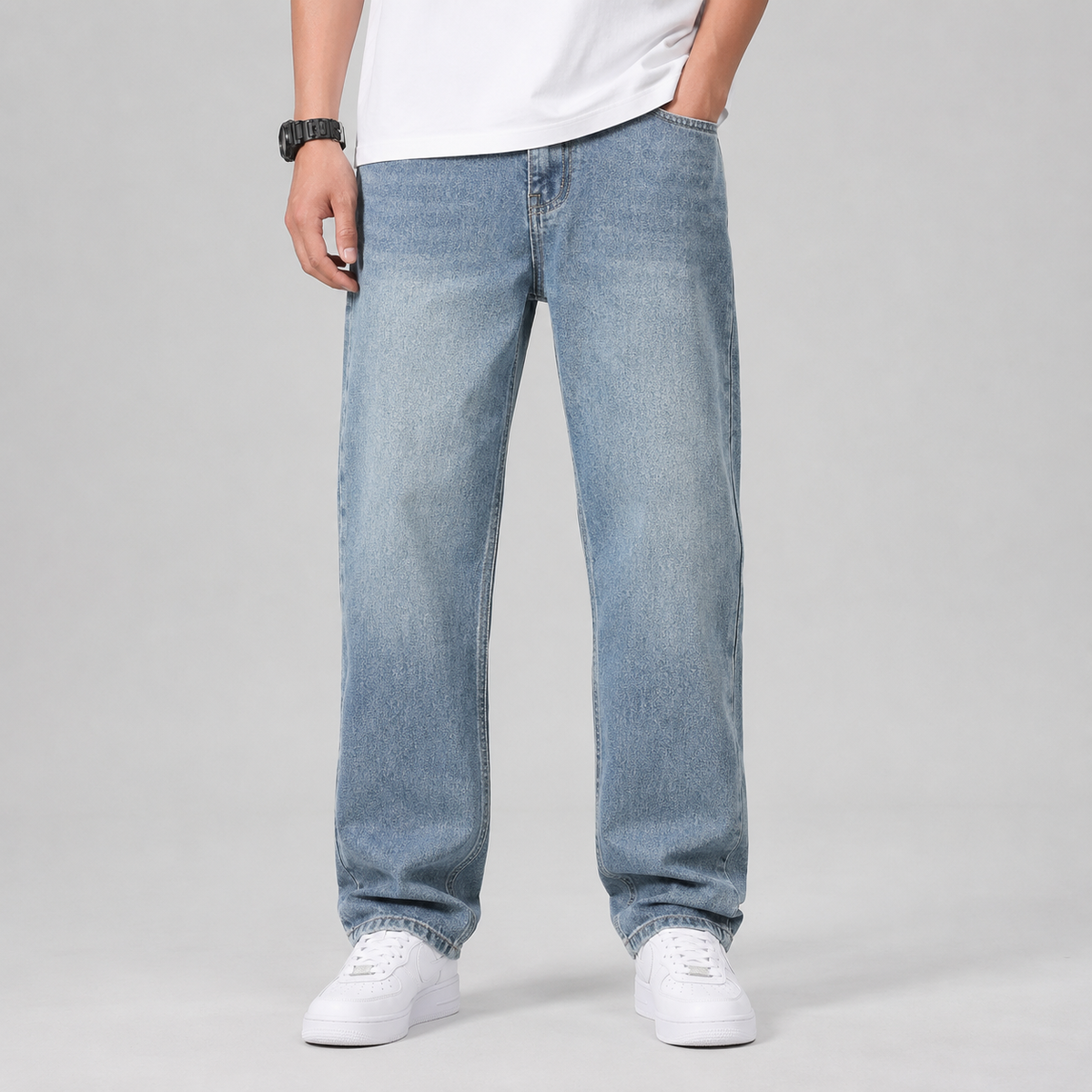 Men's Wide Leg Loose Fit Jeans