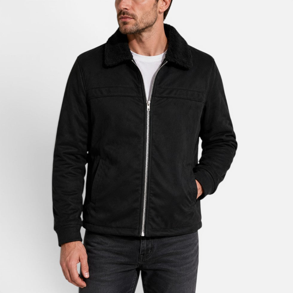 Men's Winter Jacket with Fleece Collar