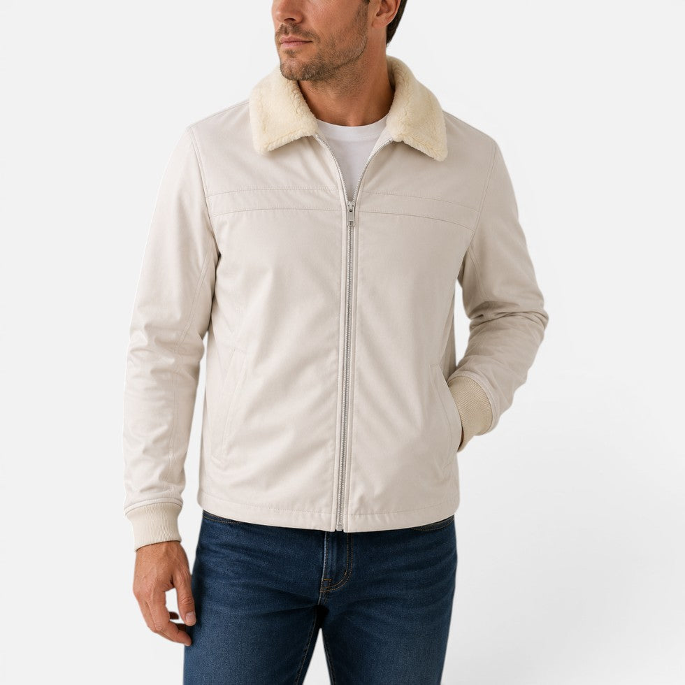 Men's Winter Jacket with Fleece Collar
