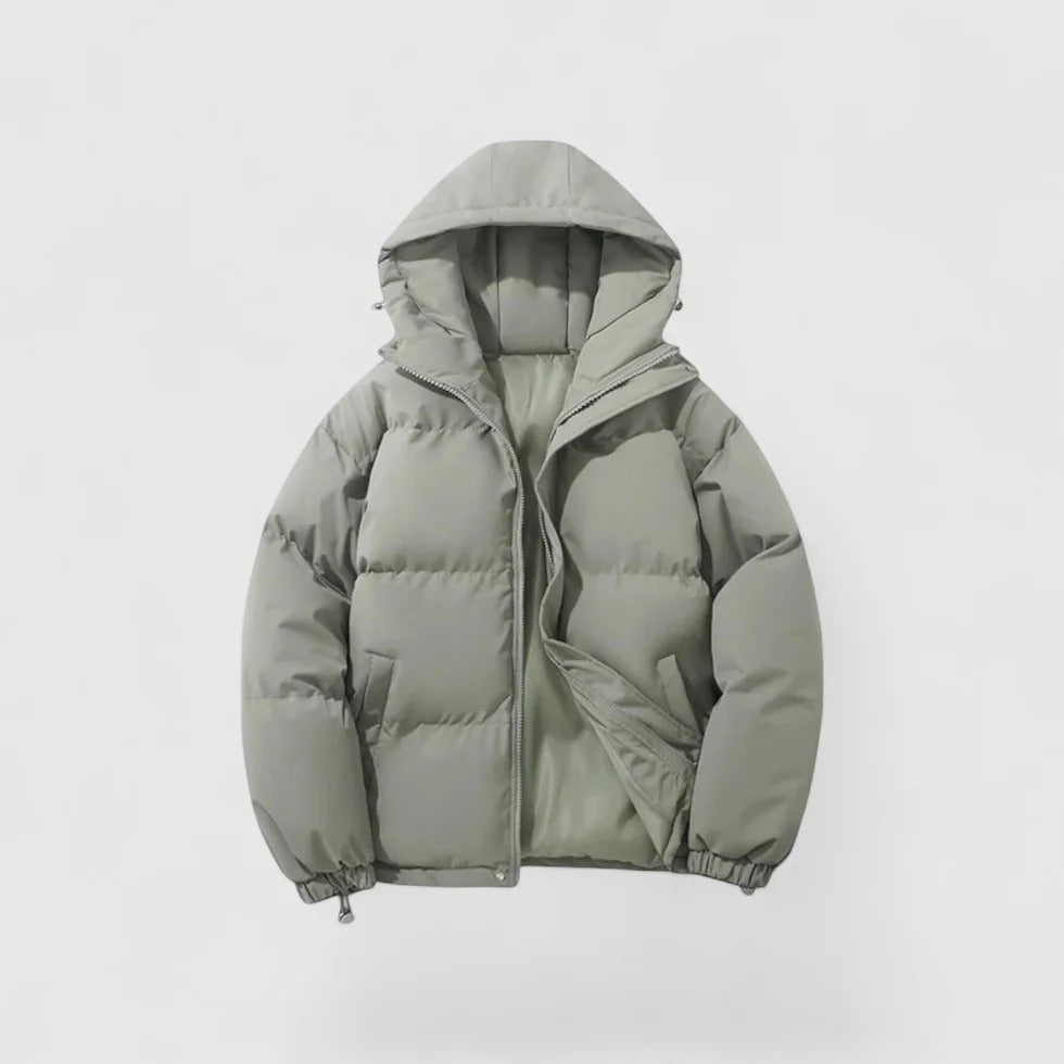 Men’s Hooded Zip Up Winter Puffer Jacket