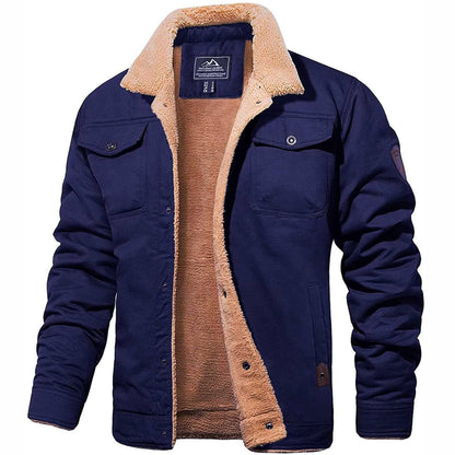 Men's Winter Sherpa-Collar Fleece Jacket