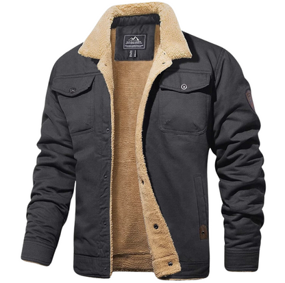 Men's Winter Sherpa-Collar Fleece Jacket