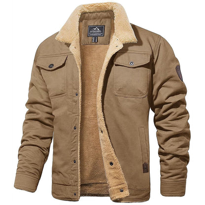 Men's Winter Sherpa-Collar Fleece Jacket