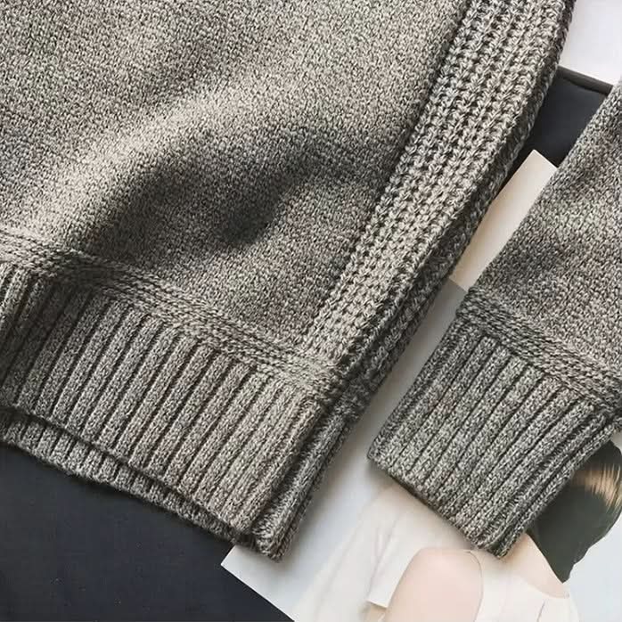 Men's Wool Cotton Blend Crew Neck Sweater