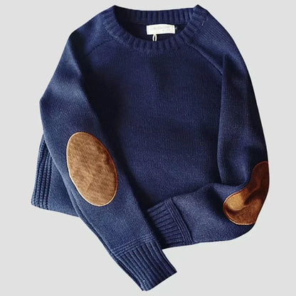 Men's Wool Cotton Blend Crew Neck Sweater