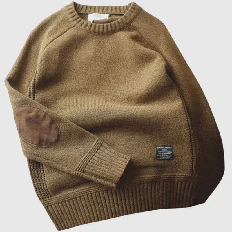 Men's Wool Cotton Blend Crew Neck Sweater