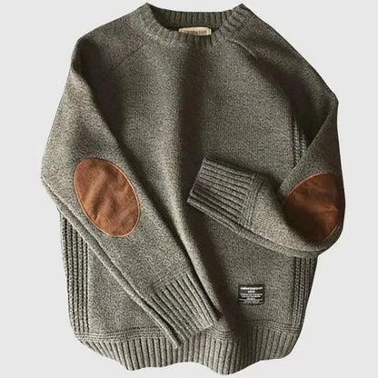 Men's Wool Cotton Blend Crew Neck Sweater