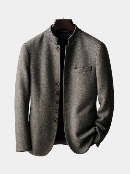 Men's Wool Straight Collar Jacket