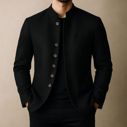 Men's Wool Straight Collar Jacket