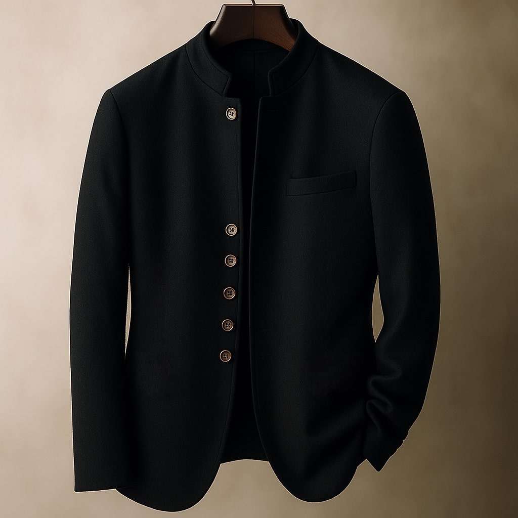 Men's Wool Straight Collar Jacket