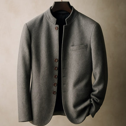 Men's Wool Straight Collar Jacket